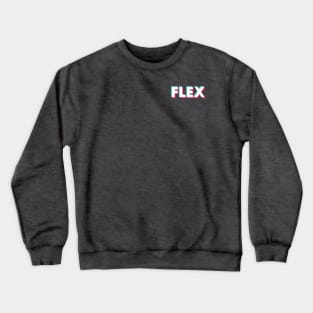 Flex Glitch White Small Logo Crewneck Sweatshirt